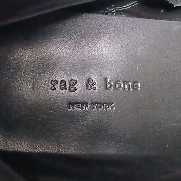 Rag & Bone Andover Suede Moto Boots Black Size EU 37/US 7🌺Host Pick🌺 - Picture 10 of 11